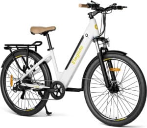 Eleglide Vélo électrique T1 Step-Thru, batterie amovible 12,5 Ah, autonomie de 100 km, 27,5" vélo électrique de randonnée avec porte-bagages arrière, couple 57 Nm