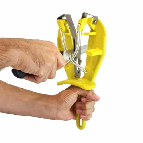 Bobet Aiguiseur SHARP'EASY Affûteur Manuel Couteaux de cuisine - Redresse et entretient les lames (Jaune)