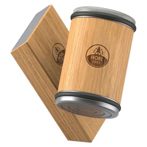 HORL 2 Aiguiseur Roulants chêne pour les couteaux de cuisine avec un tranchant rasoir, fabriqué en Allemagne – Kit d’aiguisage facile à utiliser – Aiguiseur rotatifs pour les couteaux