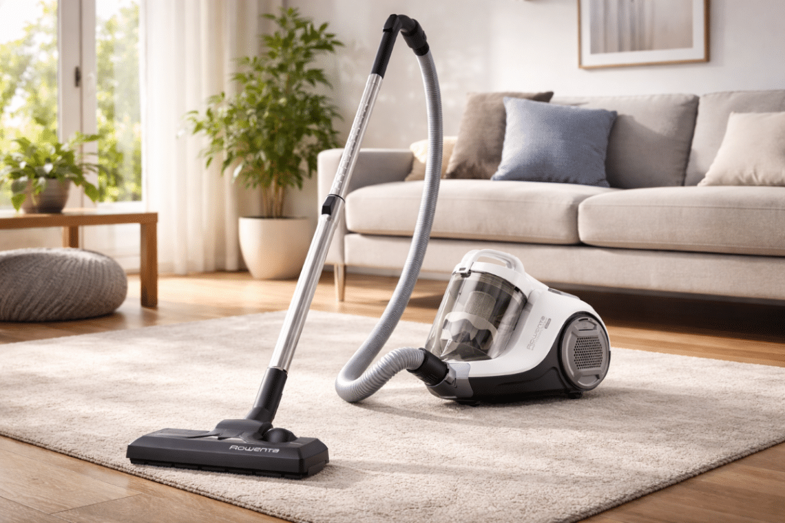 Rowenta Swift Power Cyclonic RO2917EA dans un salon lumineux